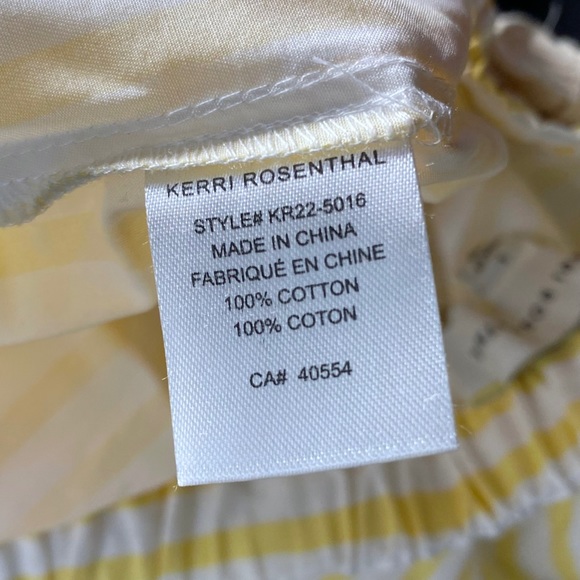 Anthropologie X Kerri Rosenthal Cotton Yellow Striped Lounge Shorts - Picture 4 of 4